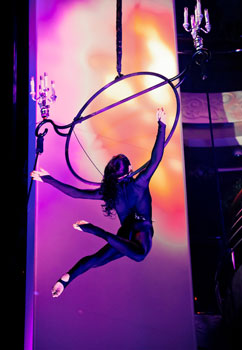 Julia Pospelova - gymnast on aerial hoop